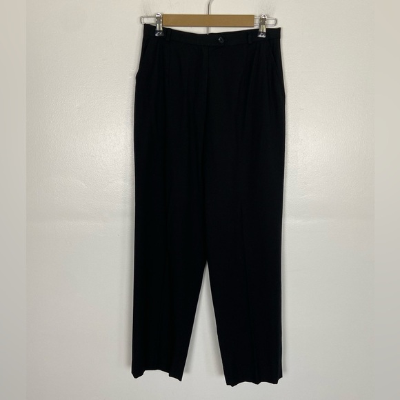 Talbots Women's Pants Size 10P Color Black Pleated Trousers Stretch High Rise - Picture 4 of 13